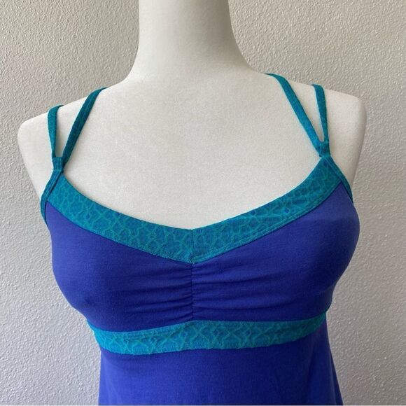 prAna Breathe Purple Strappy Dress Padded Recycled Poly SZ XS - Picture 3 of 14